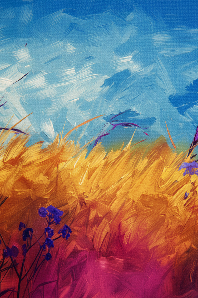 Macro close-up Wild Field canvas