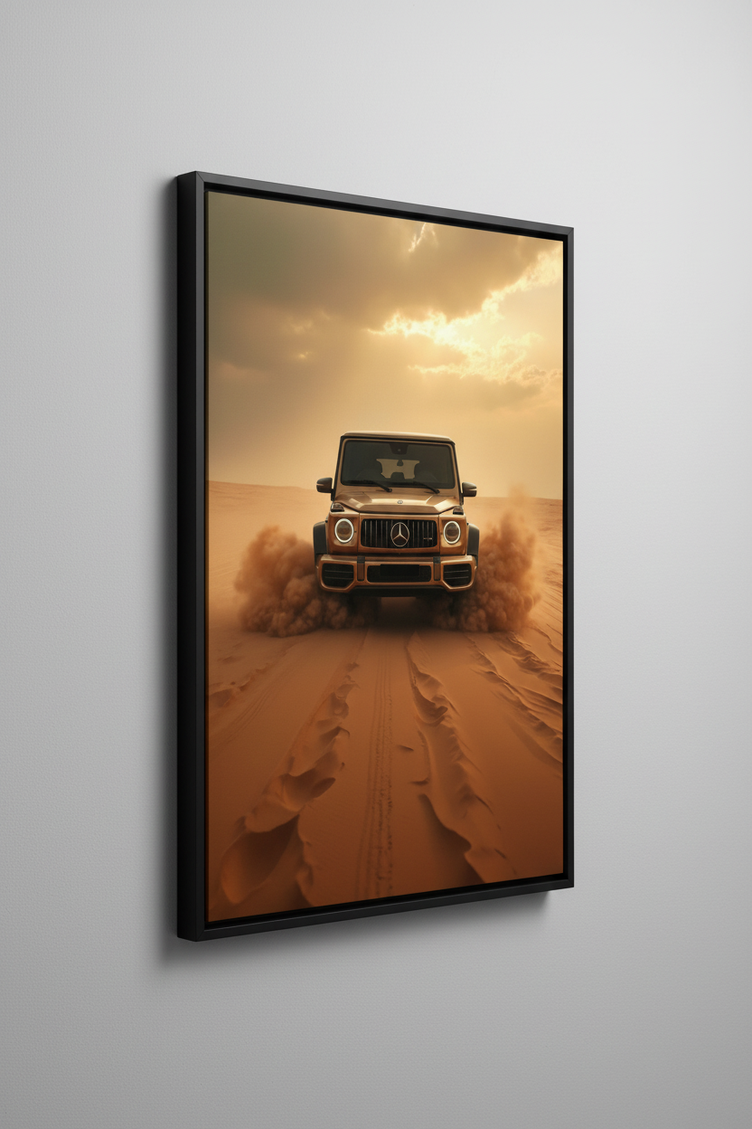 Mercedes G63 Canvas με Μαύρη Κορνίζα