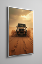 Mercedes G63 Canvas με Ασημί Κορνίζα