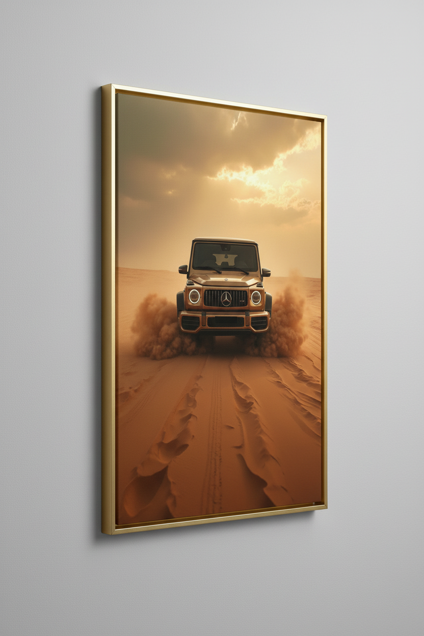 Mercedes G63 Canvas με Χρυσή Κορνίζα
