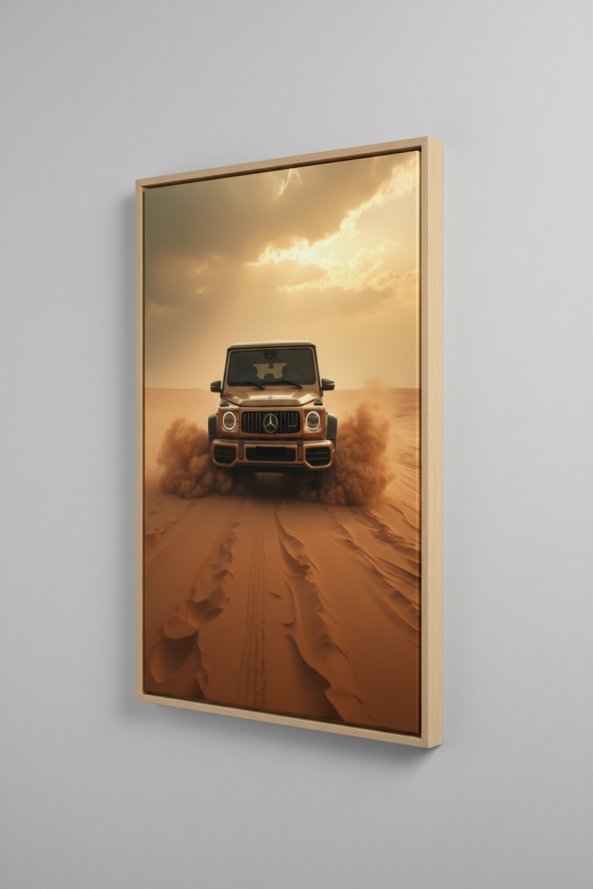 Mercedes G63 Canvas με Ξύλινη Κορνίζα