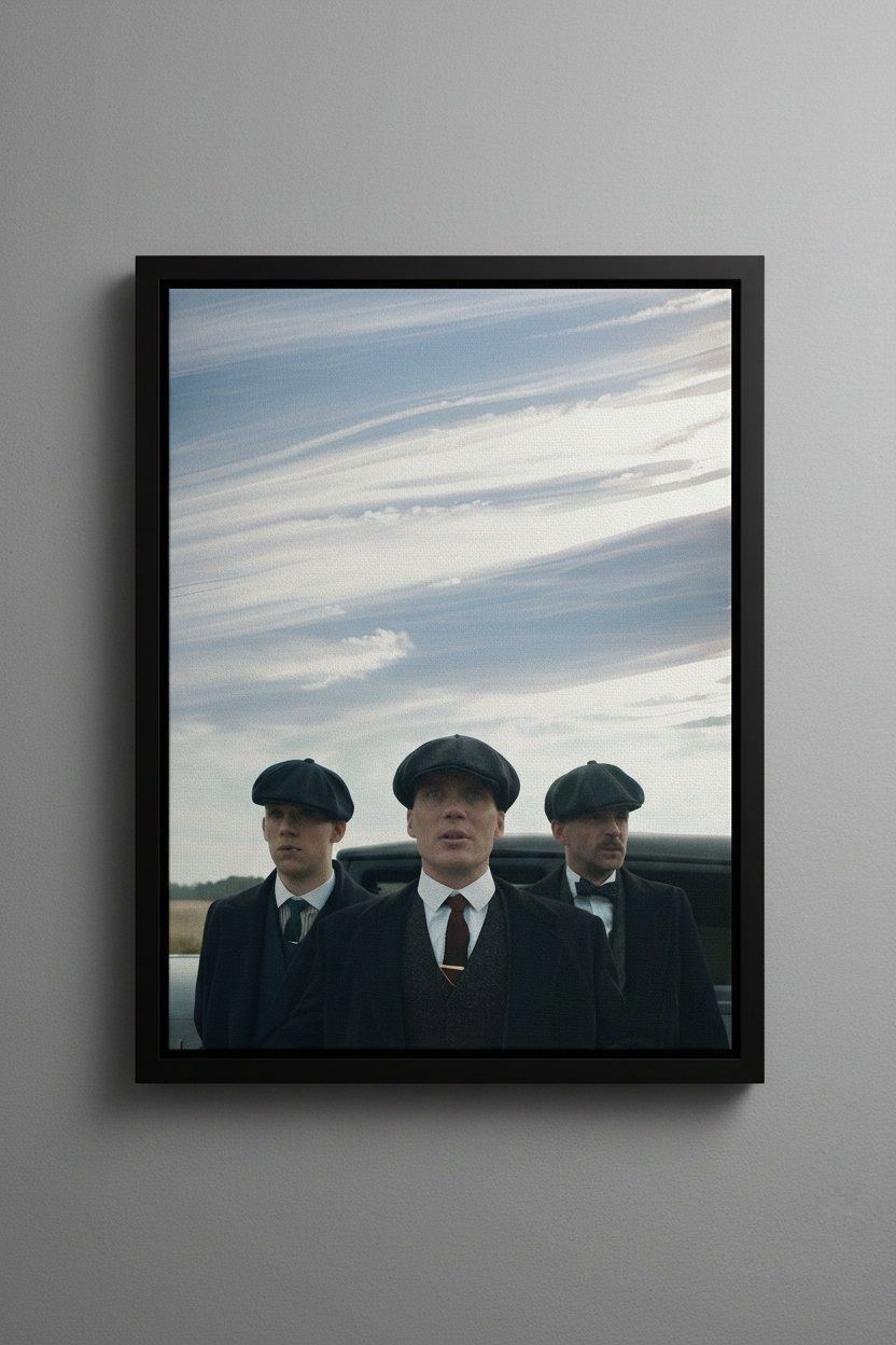 Peaky Blinders Canvas - Μαύρη Κορνίζα Close-up