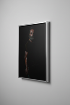 Rick Grimes Canvas με Ασημί Κορνίζα