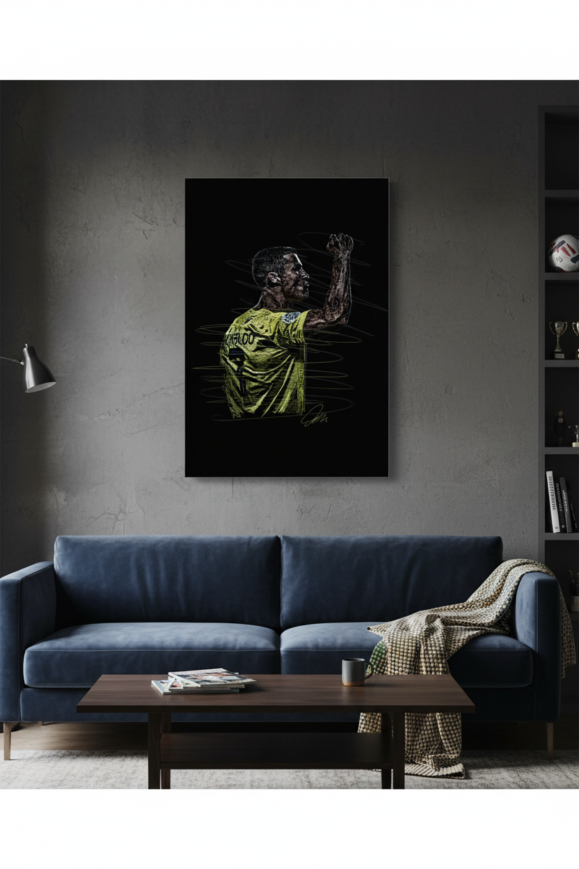 Ronaldo canvas in fan room