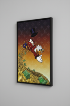 Scrooge McDuck LV Canvas με Μαύρη Κορνίζα