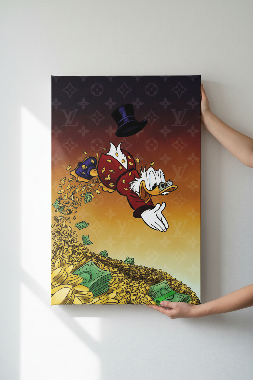 Χέρια που κρεμάνε τον Scrooge McDuck LV Canvas