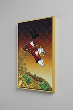 Scrooge McDuck LV Canvas με Χρυσή Κορνίζα