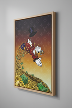 Scrooge McDuck LV Canvas με Ξύλινη Κορνίζα