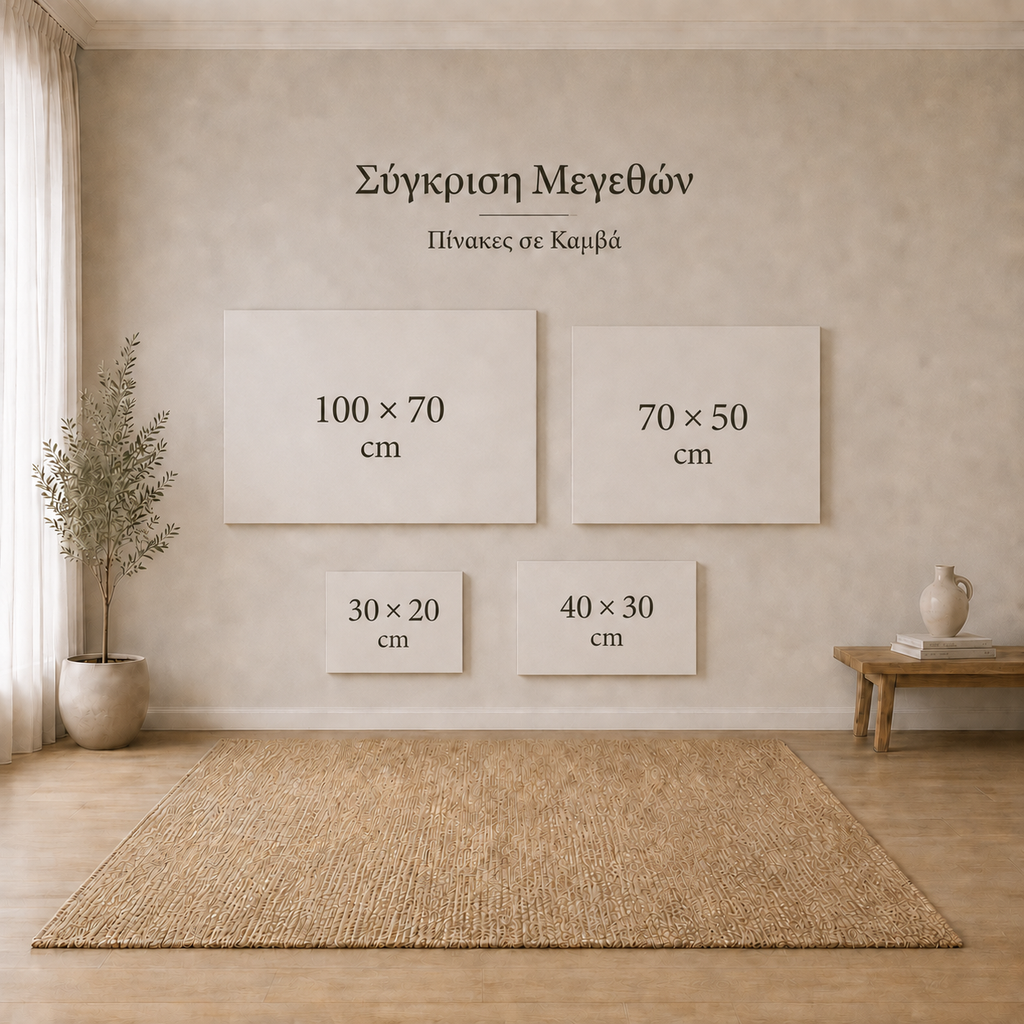Διαθέσιμες επιλογές κορνίζας: μαύρο, λευκό, χρυσό, ασημί, ξύλο.