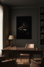 Tommy Shelby canvas in dark office