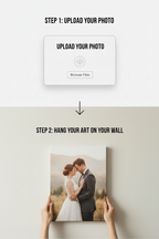 Upload to Hang Vertical Couple Canvas