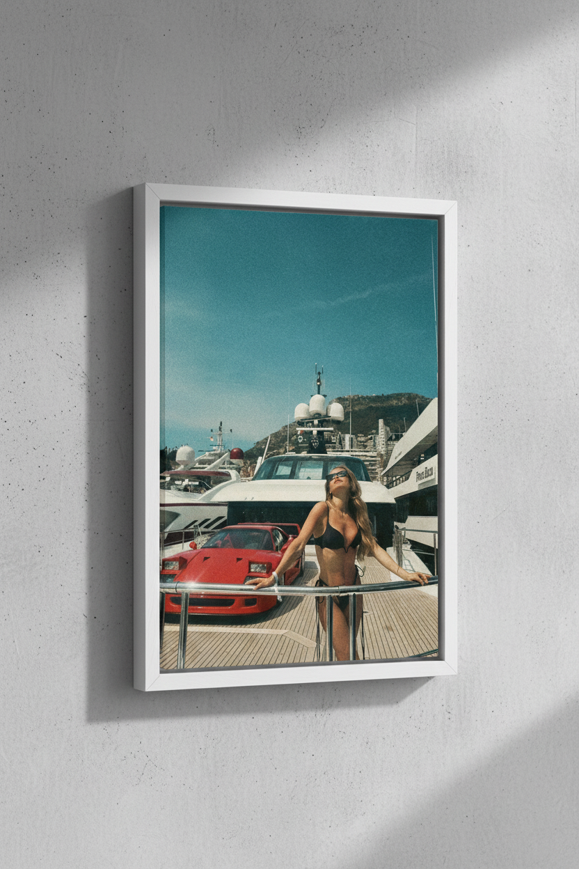 Yacht Ferrari Canvas - Λευκή Κορνίζα