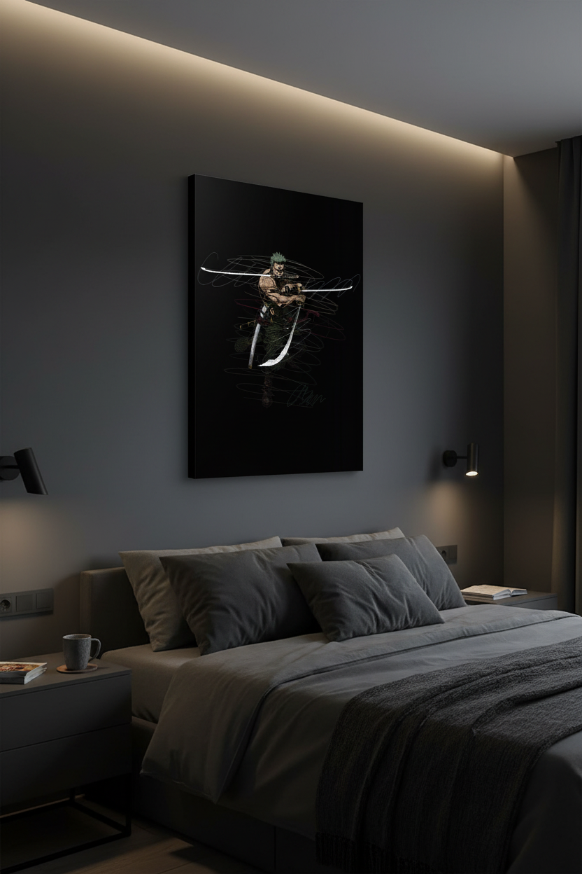 Zoro canvas realistic bedroom